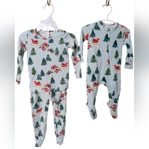 Angel Dear Bamboo Sibling PJs Festive Holiday Pajama Set